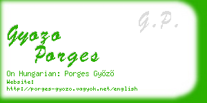 gyozo porges business card