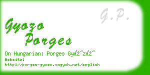 gyozo porges business card